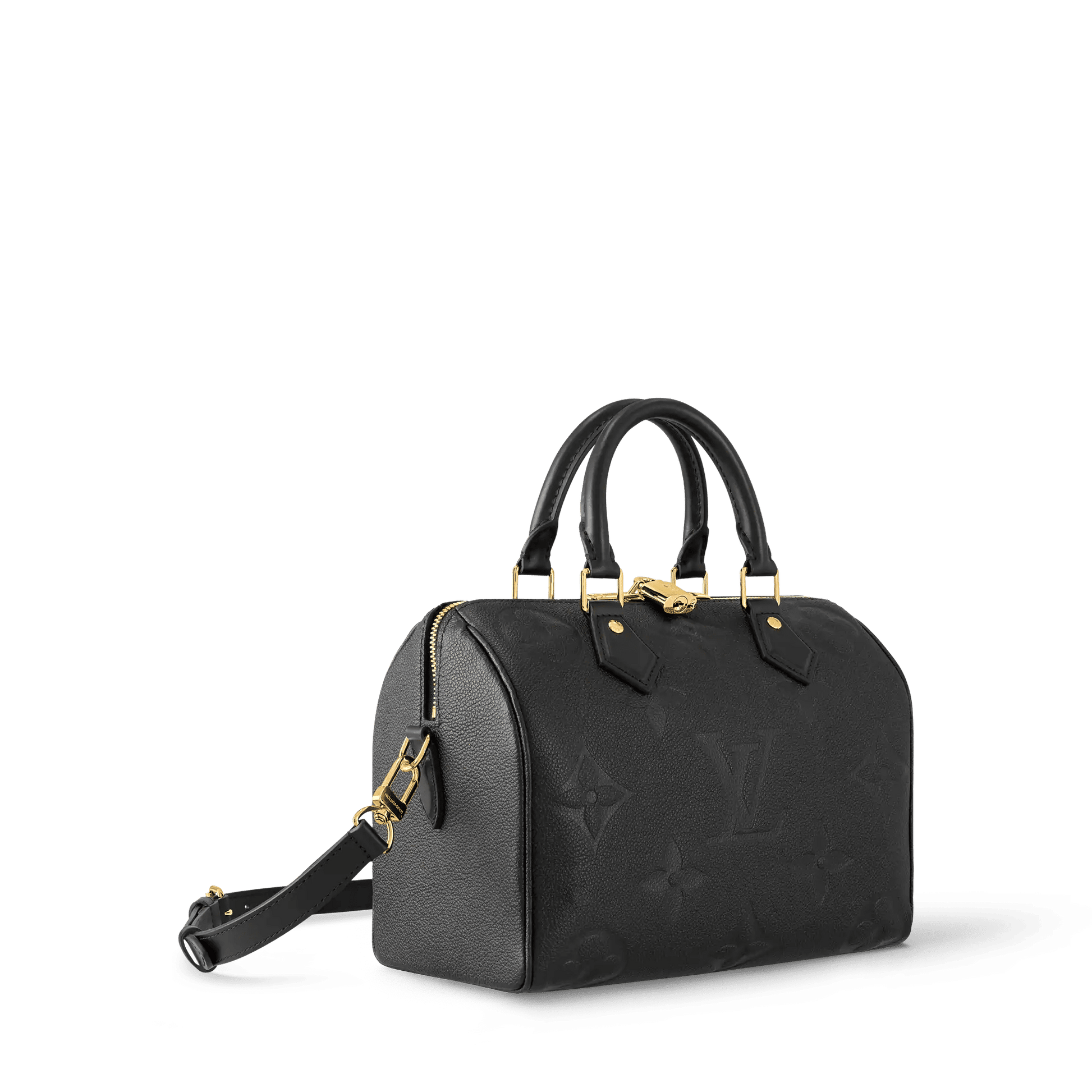 Women's Speedy Bandoulière 25 Black Monogram Empreinte Leather Handbag M58951