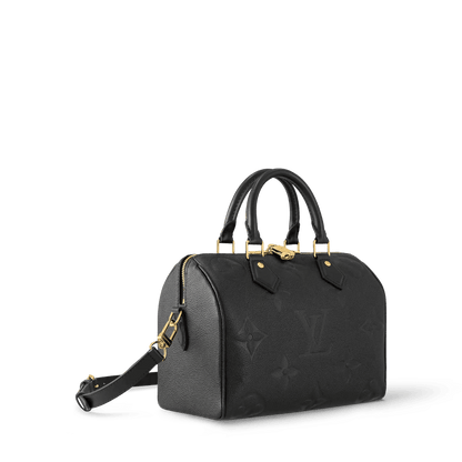 Women's Speedy Bandoulière 25 Black Monogram Empreinte Leather Handbag M58951