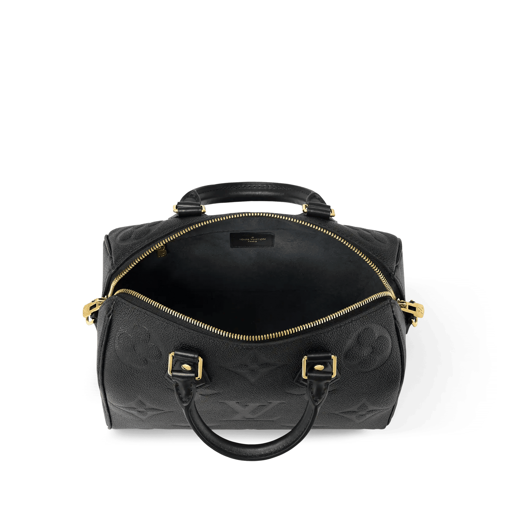 Women's Speedy Bandoulière 25 Black Monogram Empreinte Leather Handbag M58951