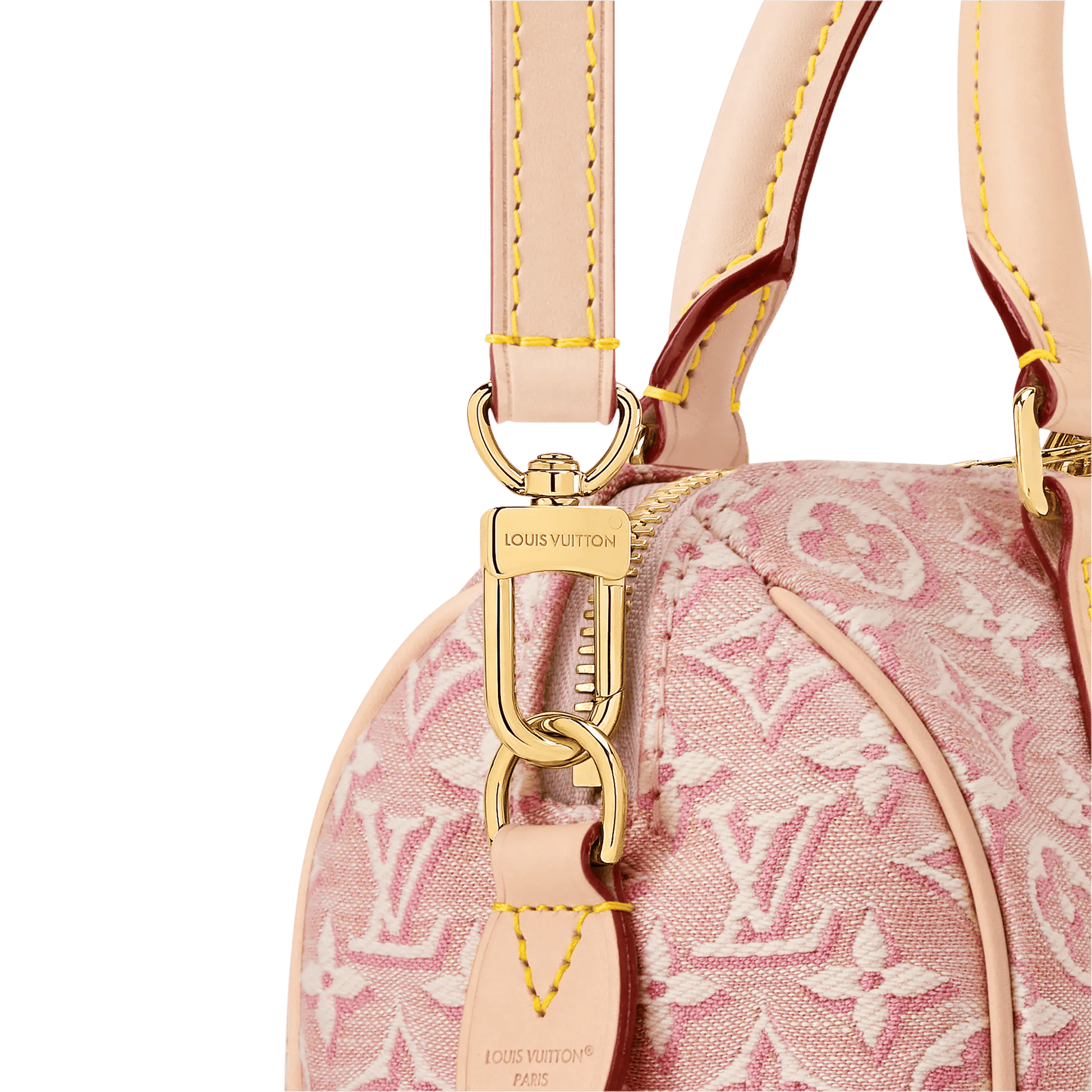 Women's Speedy Bandoulière 20 Monogram Emblème Rose Ruban Bag