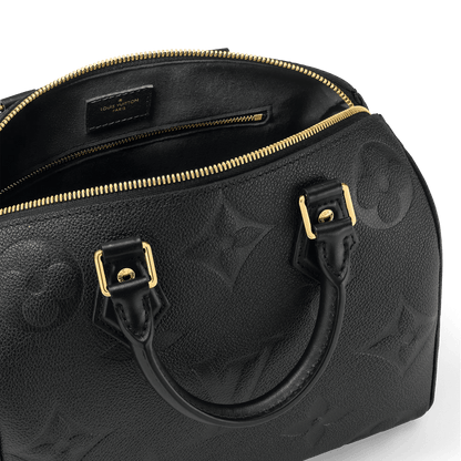 Women's Speedy Bandoulière 25 Black Monogram Empreinte Leather Handbag M58951
