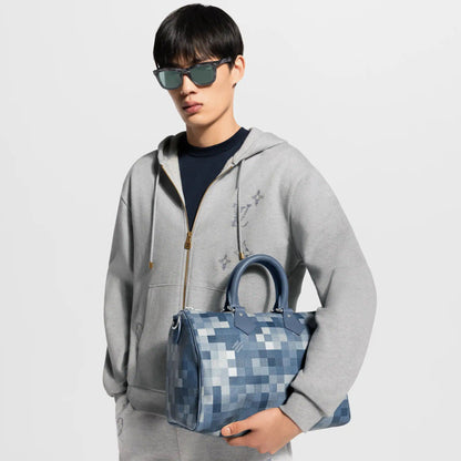 Men's Speedy 30 Bandoulière Bag Damoflage Indigo