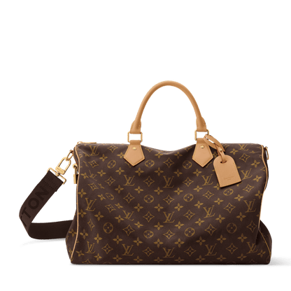 Speedy 40 Bandoulière Monogram Silk Tech Gold-Toned Hardware