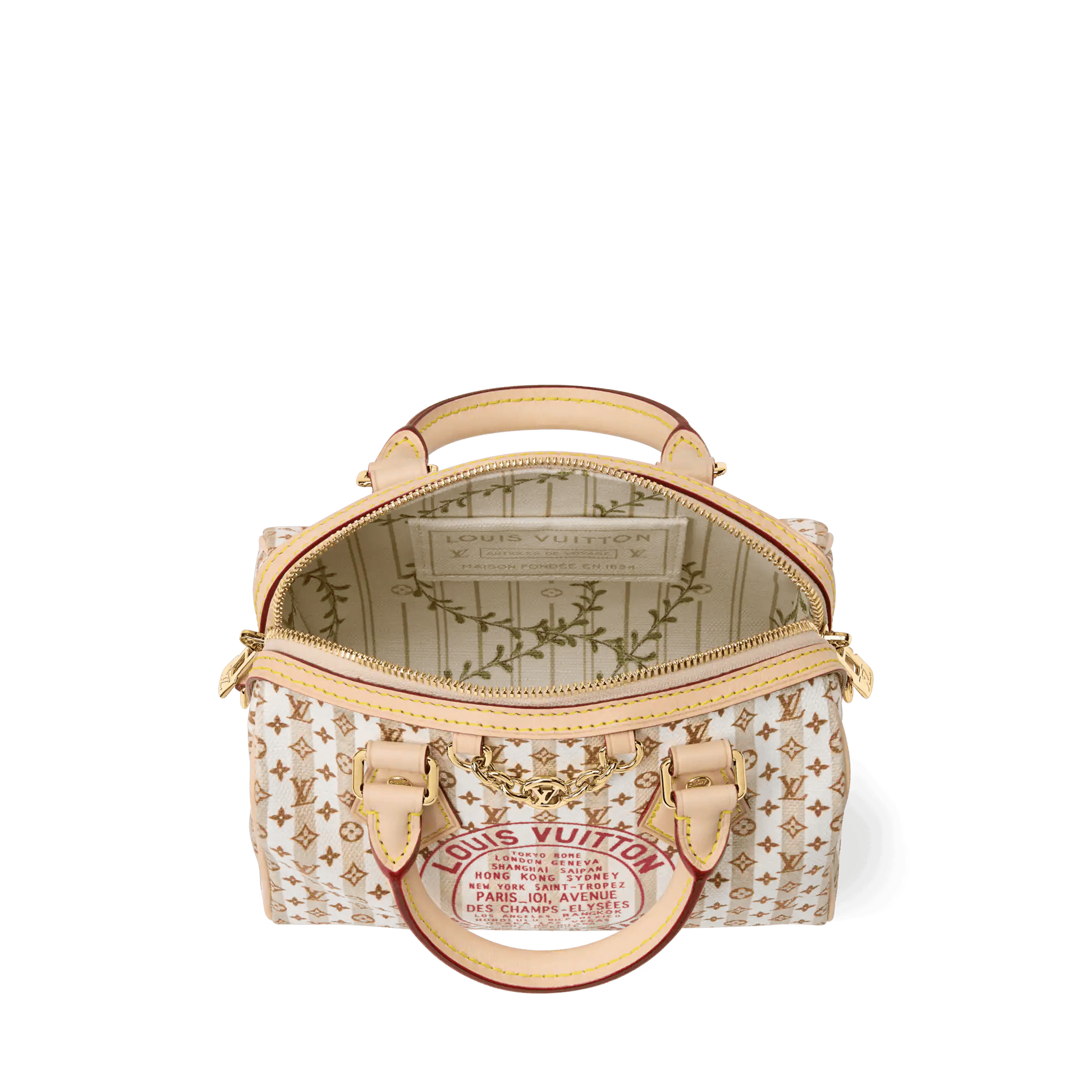 Women's Speedy Bandoulière 20 LV Stamp Nude Rose Monogram Canvas Handbag M29459