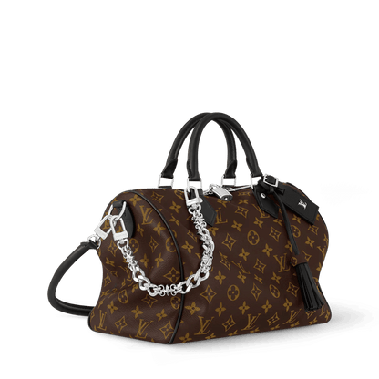 Women's Speedy Soft 30 Dark Monogram Coated Canvas Handbag M12243