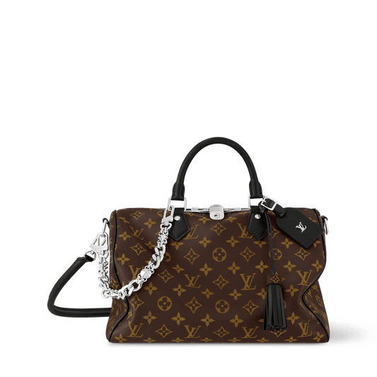 Women's Speedy Soft 30 Dark Monogram Coated Canvas Handbag M12243