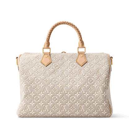 Speedy Soft 30 Monogram Emblème Peuplier Gold-Toned Hardware