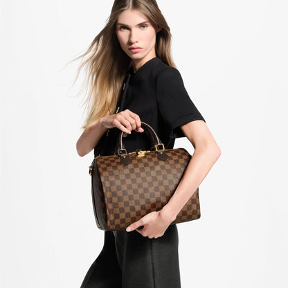 Women's Speedy Bandoulière 30 Damier Ebene Coated Canvas Tote Bag N40590