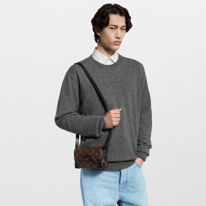 Steamer Wearable Wallet Monogram Macassar Canvas