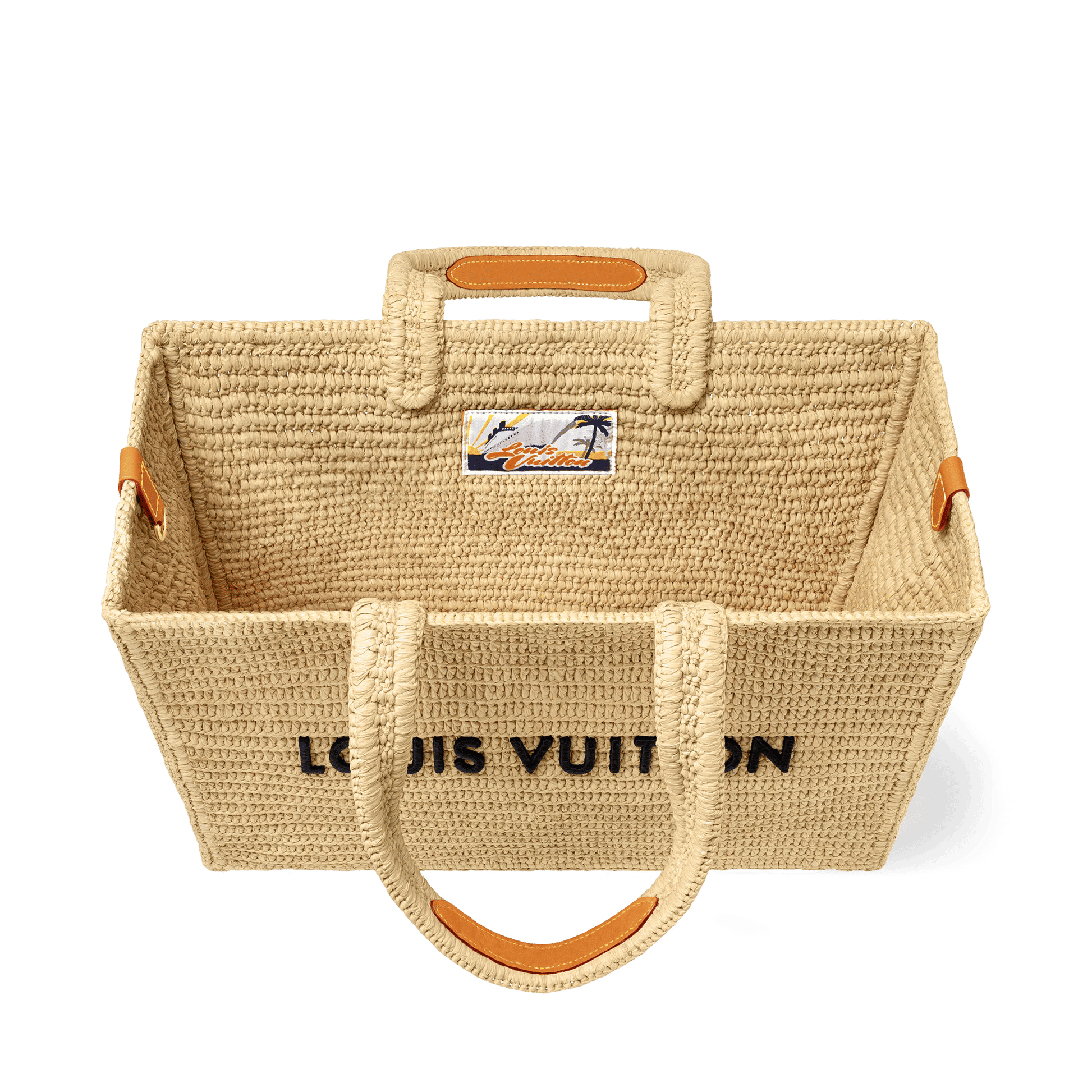 Summer Shopper Tote MM Raffia Natural Beige