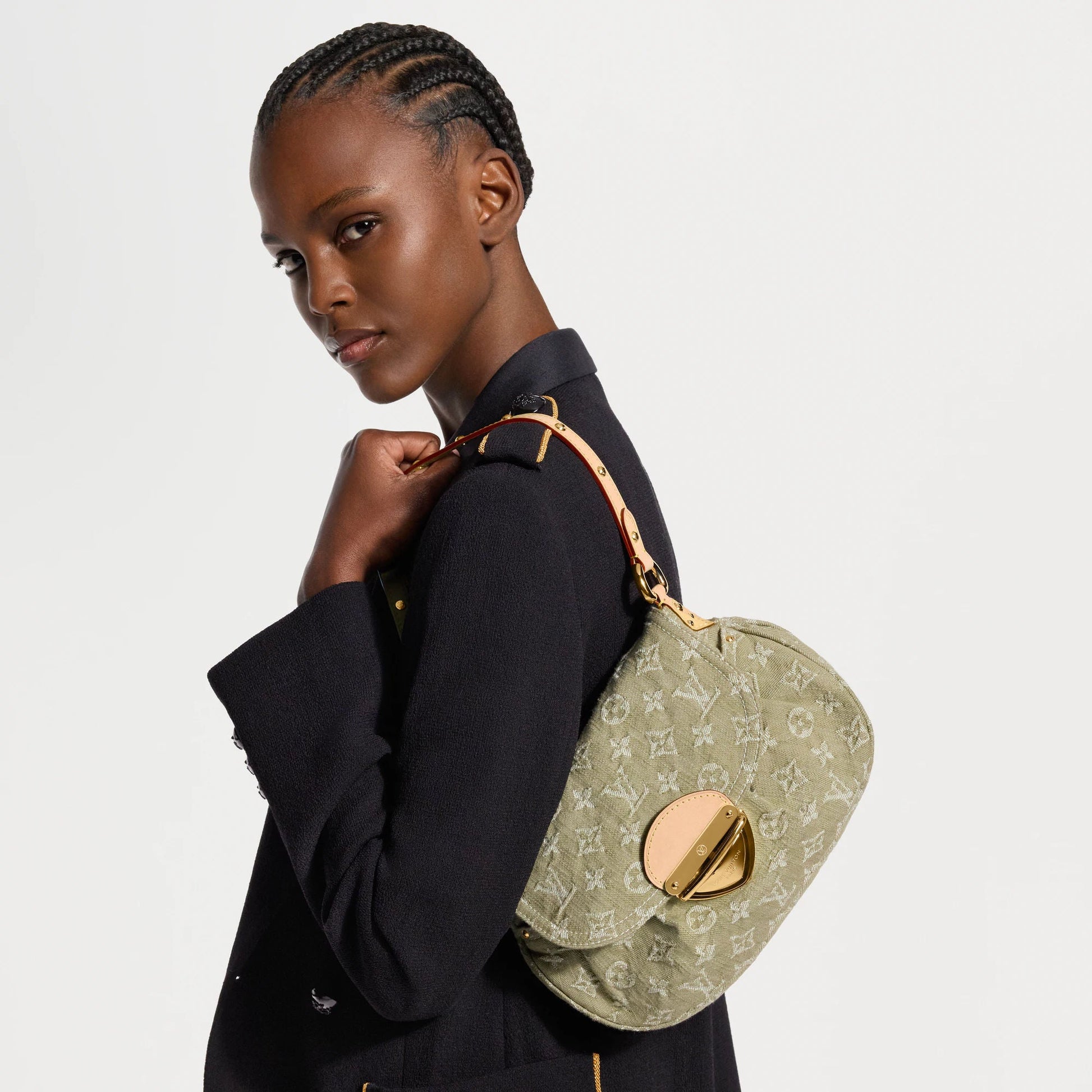 Sunset Khaki Denim Gold-Toned Hardware