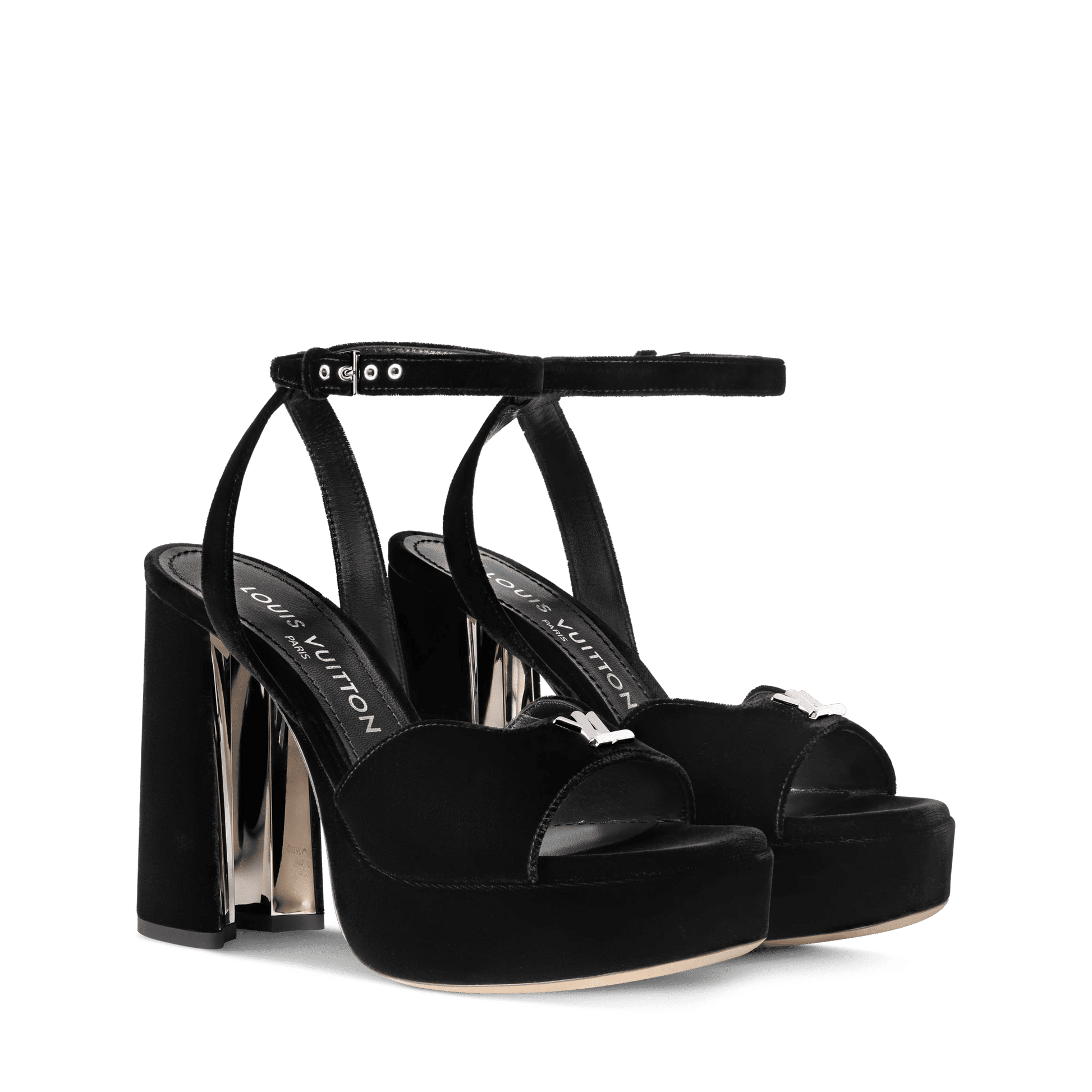 Women's Swing Platform Sandal Black Velvet 1AICSA