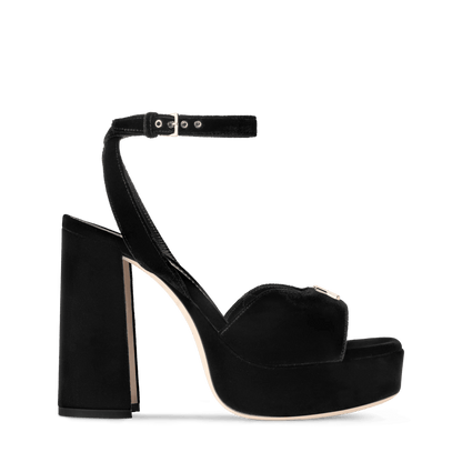 Women's Swing Platform Sandal Black Velvet 1AICSA