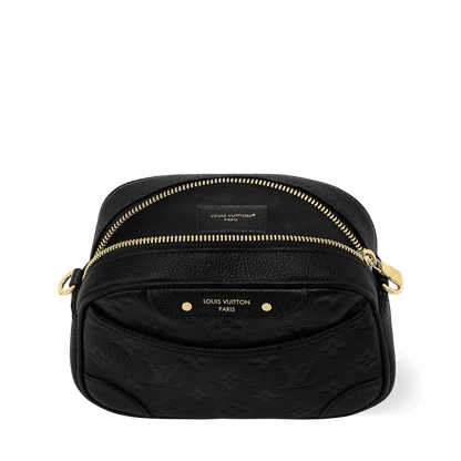 Women's Tiny Camera Bag Black Monogram Empreinte Leather Crossbody M25518