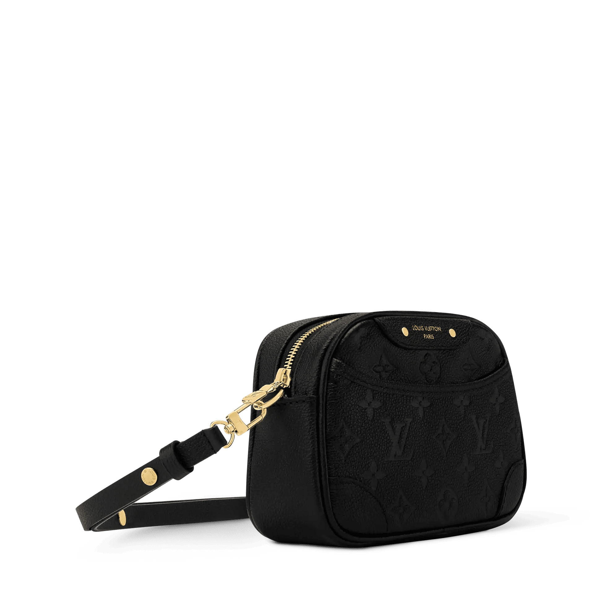 Women's Tiny Camera Bag Black Monogram Empreinte Leather Crossbody M25518