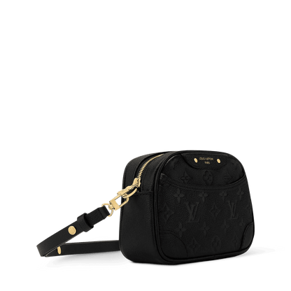 Women's Tiny Camera Bag Black Monogram Empreinte Leather Crossbody M25518