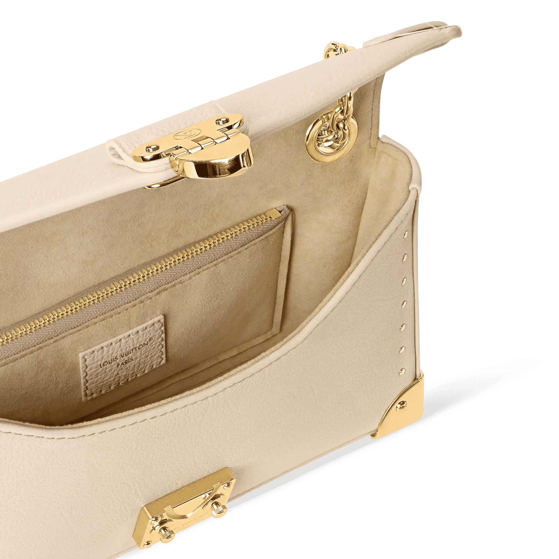 Women's Trunkie East-West Calfskin Leather Almond Baguette Bag
