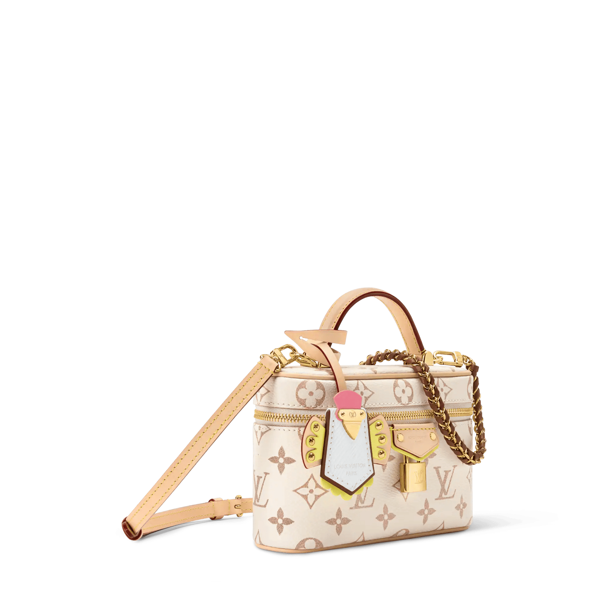Women's Vanity Chain Pouch Monogram Dune Canvas Chain Wallet