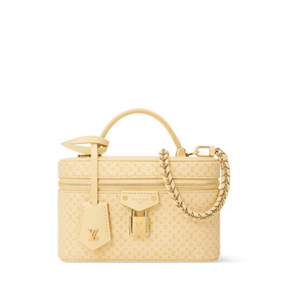 Women's Vanity Chain Pouch Banana Calfskin Leather Chain Wallet M29051