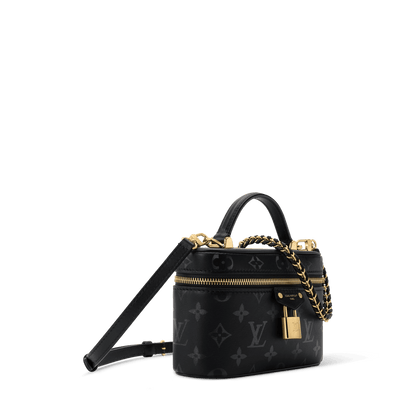 Women's Vanity Chain Monogram Ink Calfskin Pouch