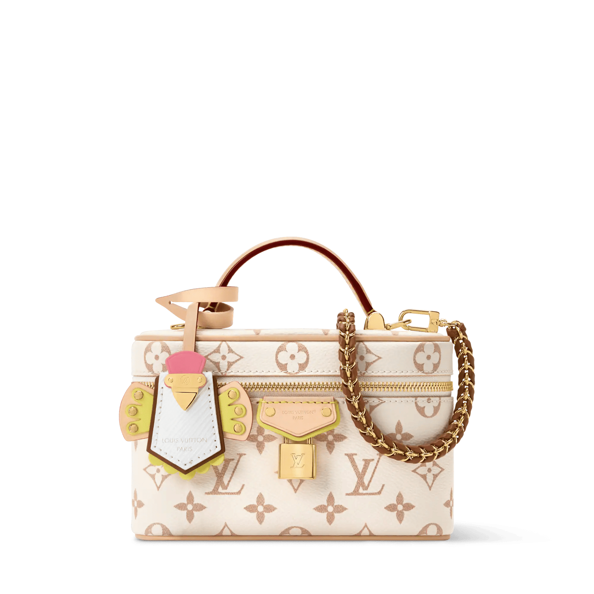 Women's Vanity Chain Pouch Monogram Dune Canvas Chain Wallet
