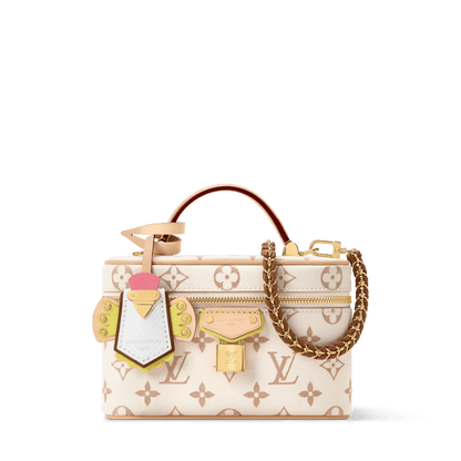 Women's Vanity Chain Pouch Monogram Dune Canvas Chain Wallet