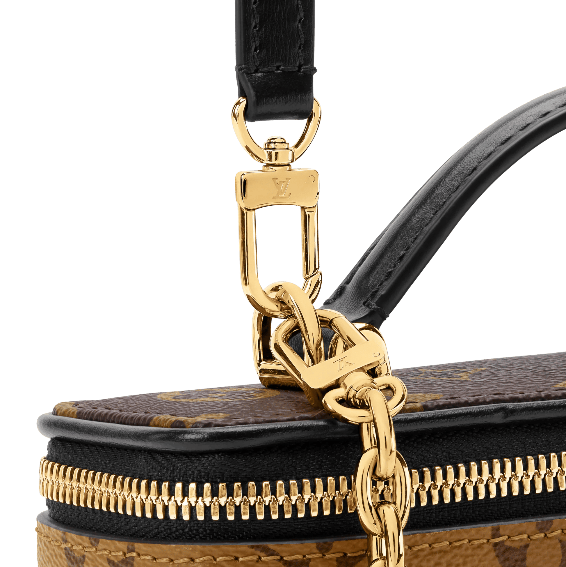 Women's Vanity Pouch Trunk Monogram Reverse Canvas Chain Wallet