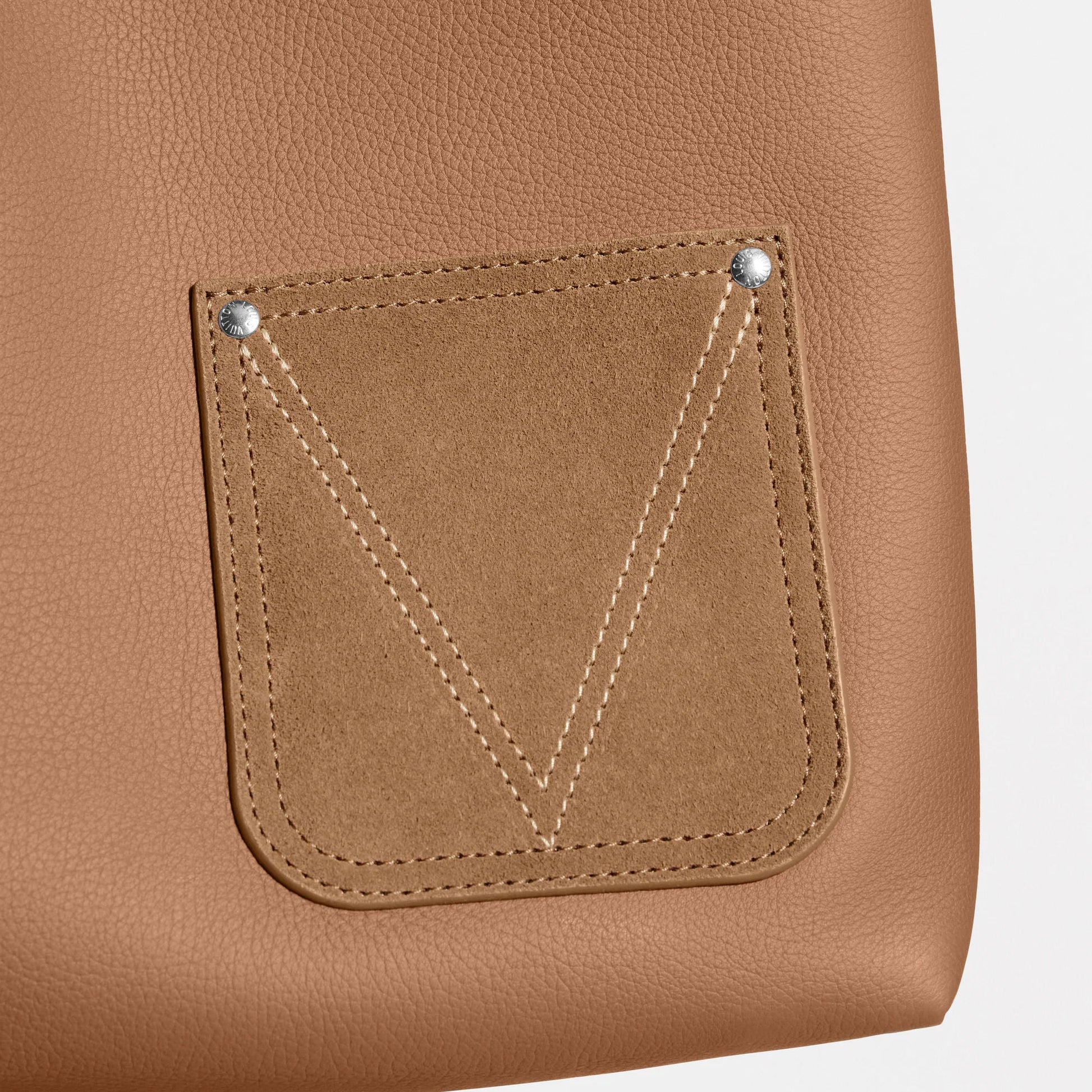 Men's Verso Hobo LV Touch Calfskin Leather Tan