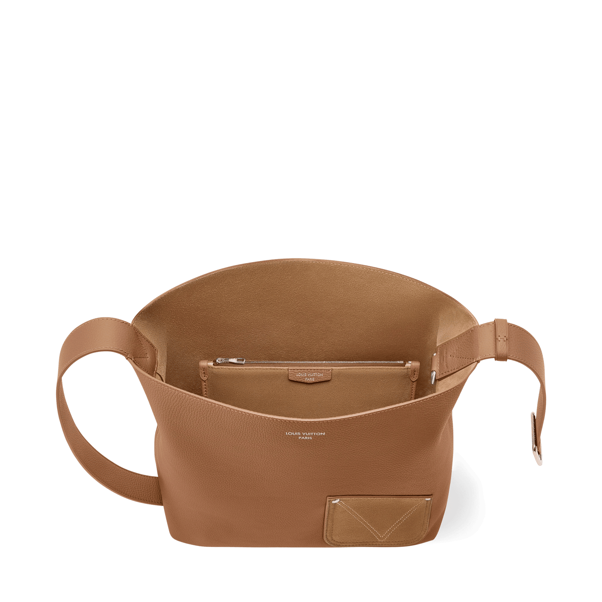 Men's Verso Hobo LV Touch Calfskin Leather Tan