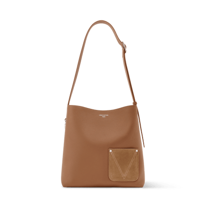 Men's Verso Hobo LV Touch Calfskin Leather Tan