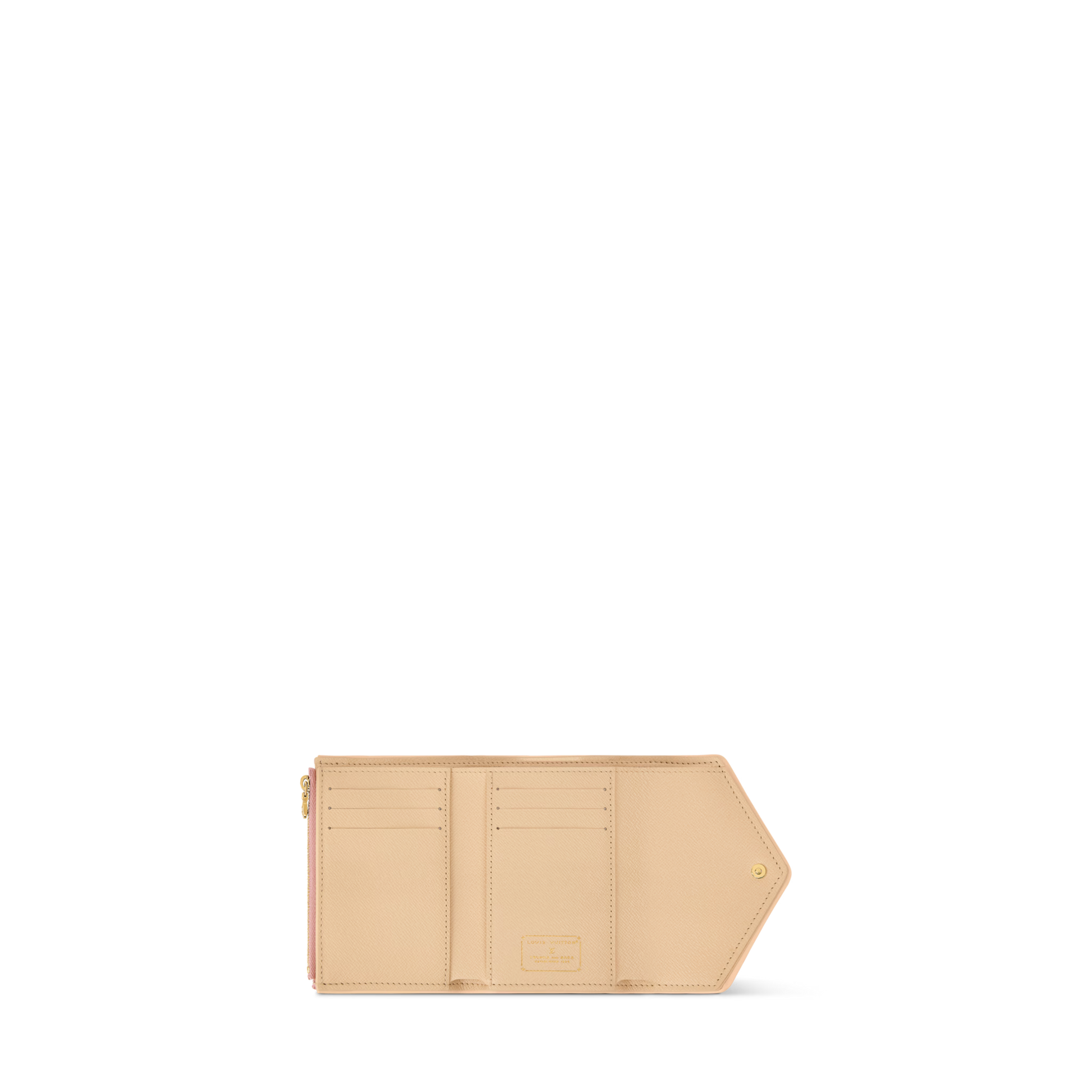 Victorine Wallet Monogram Emblème Rose Ruban Jacquard Textile Gold-Toned Hardware