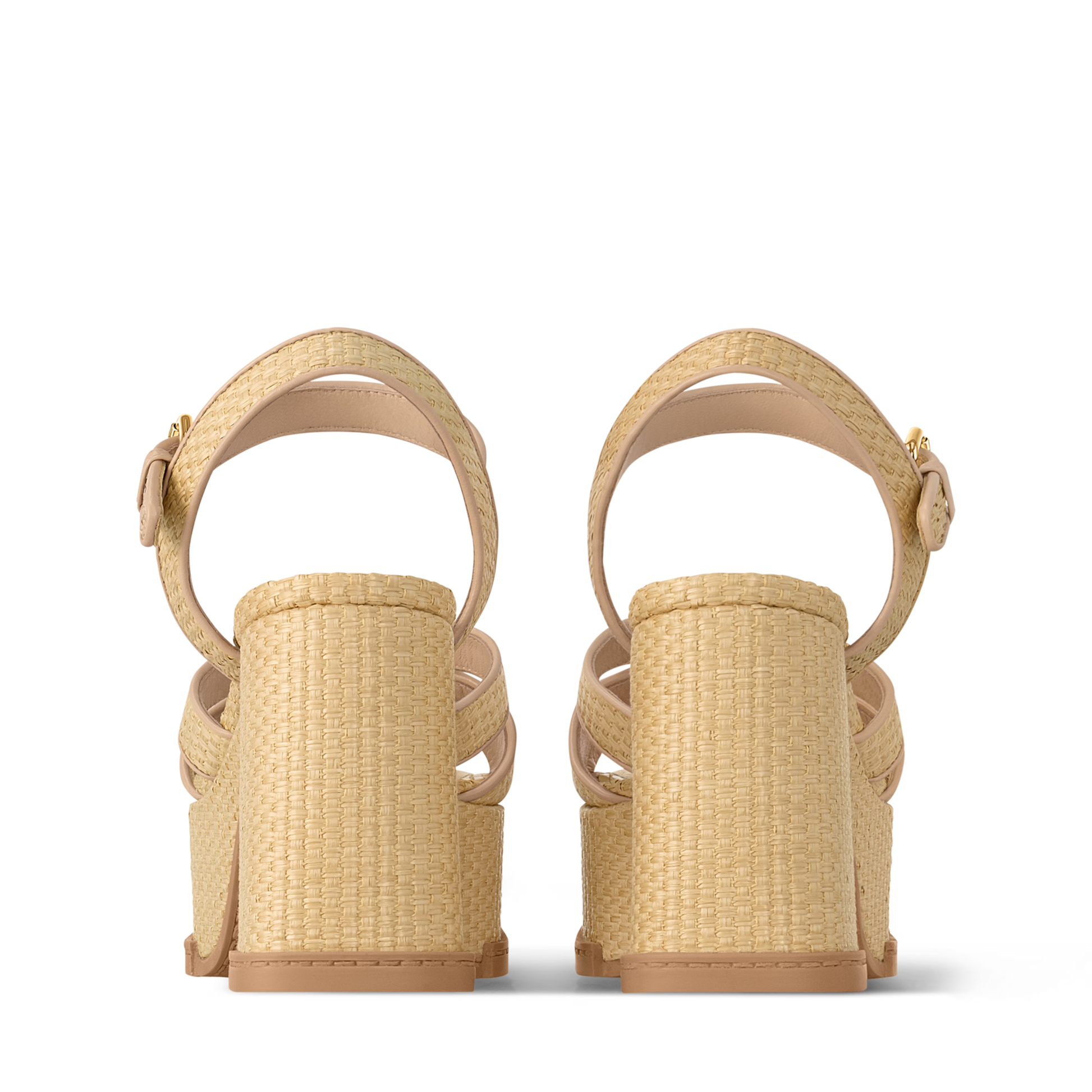 Women's Maya Heeled Platform Sandal Natural Raffia 1AHNPG
