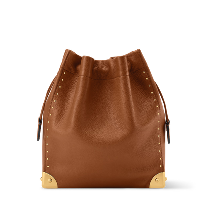 Women's Noé Trunk Tan Calfskin Leather Bucket Bag M29131