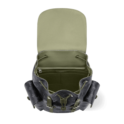 Men's Christopher MM Backpack Monogram Eclipse Canvas Khaki