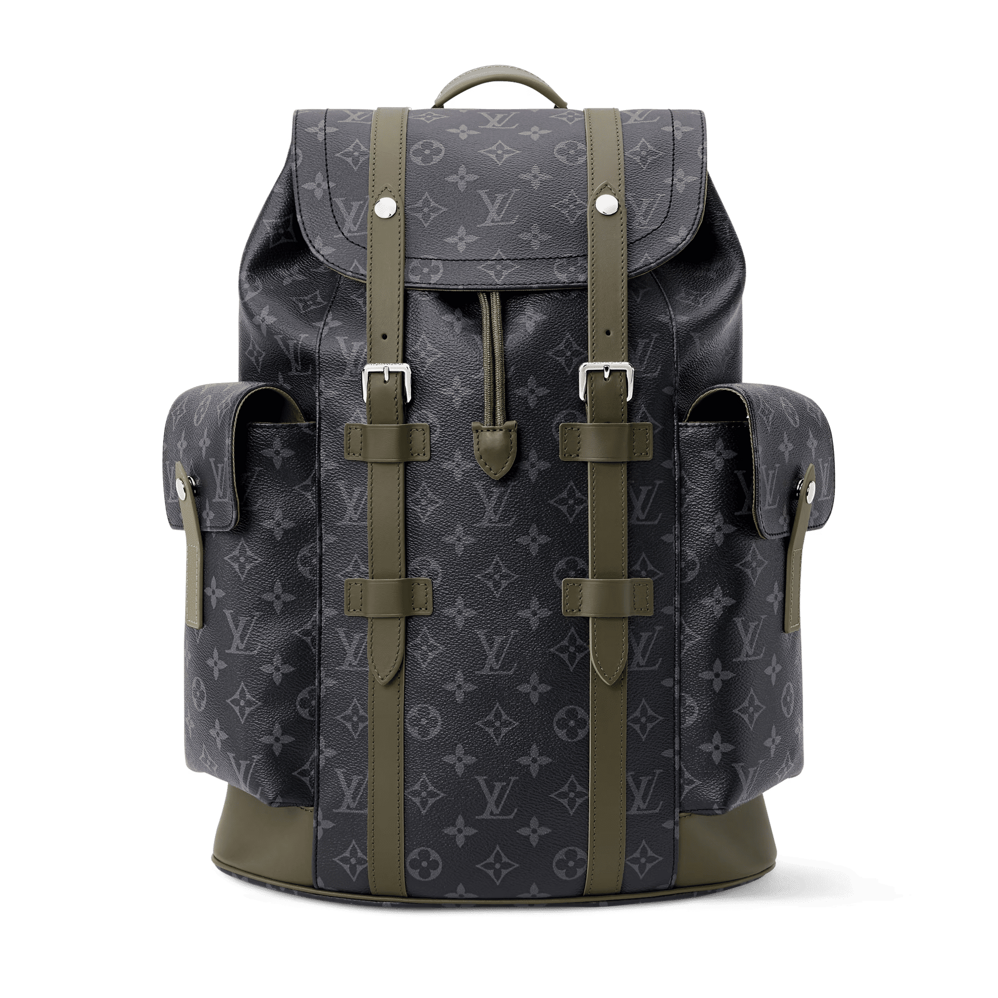 Men's Christopher MM Backpack Monogram Eclipse Canvas Khaki