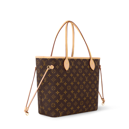 Women's Neverfull MM Tote Monogram Canvas Cherry