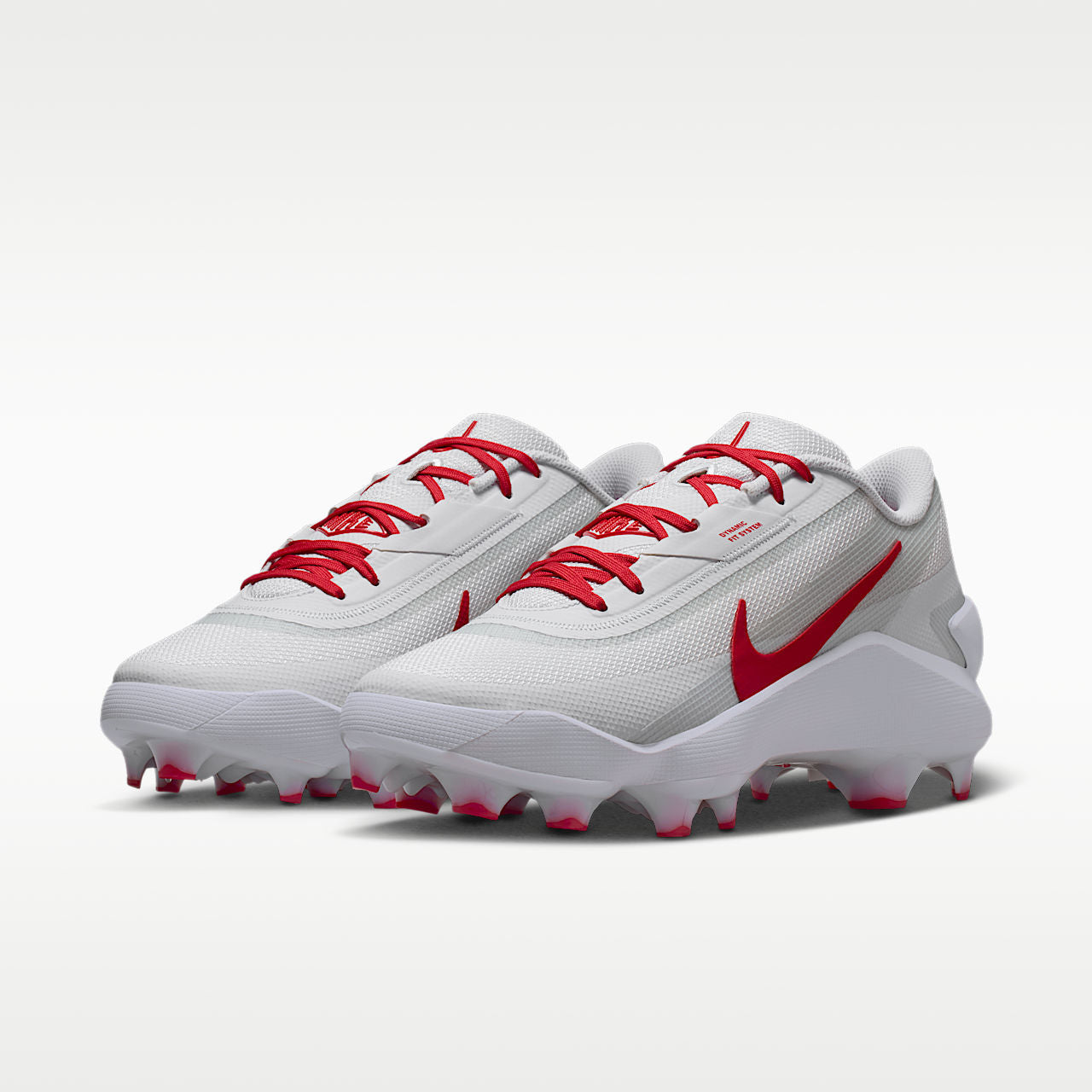 Unisex Diamond Showcase MCS Baseball Cleats Cushlon Midsole White/University Red