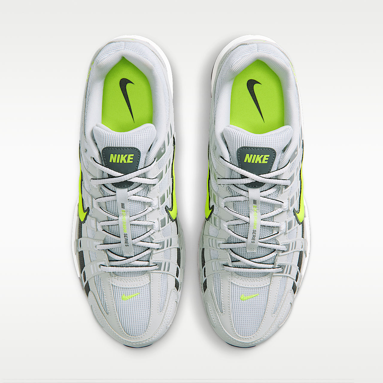 P-6000 SE Men's Reflective Sneakers Grey Fog/Dark Smoke/Summit White/Volt