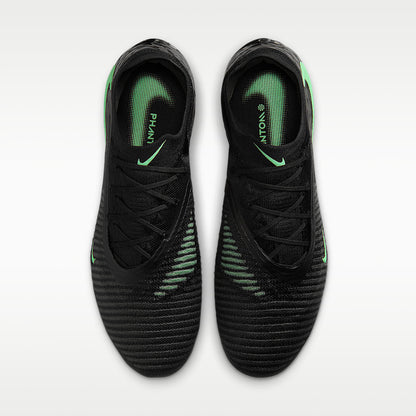 Phantom 6 Low Elite Firm-Ground Soccer Cleats Black/Black/Illusion Green