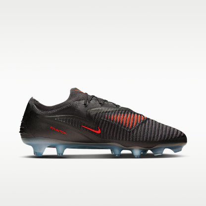 Phantom 6 Low Elite LV8 Firm-Ground Soccer Cleats Gripknit Medium Ash/Black/Gold Amber
