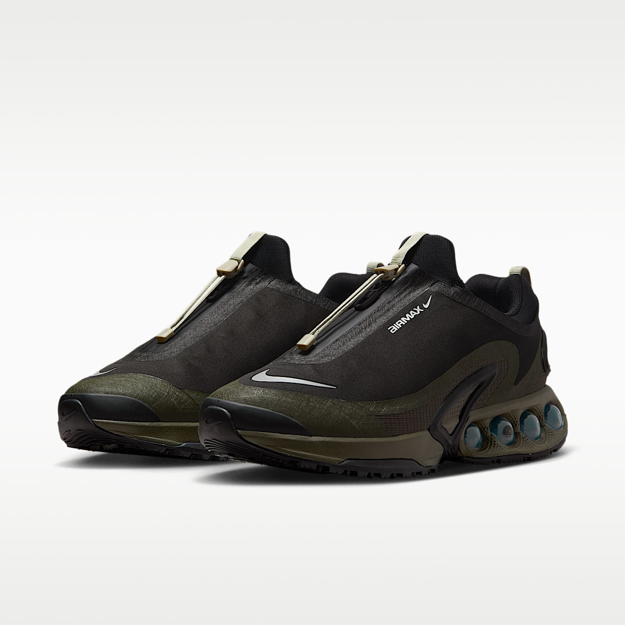 Air Max Dn Roam Men's Shoes Water-Repellent Black/Cargo Khaki/Stone/Metallic Silver