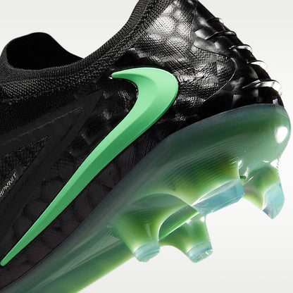 Phantom 6 Low Elite Firm-Ground Soccer Cleats Black/Black/Illusion Green