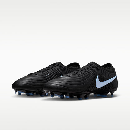 Tiempo Maestro Elite Low-Top Soccer Cleats TECHLEATHER Black/Ice Blue