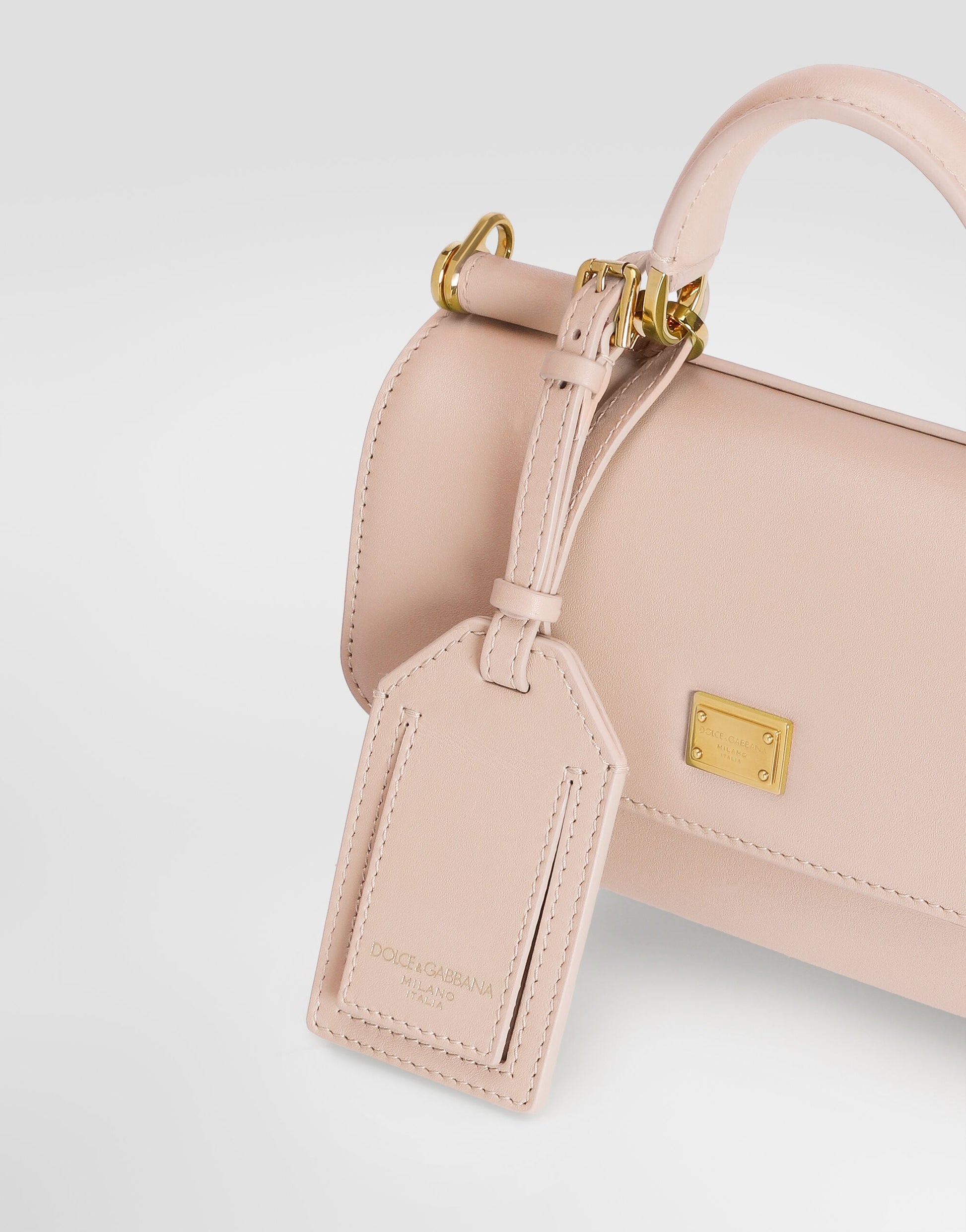 Mini My Sicily Handbag Plongé Calfskin Beige Vintage Brass Hardware
