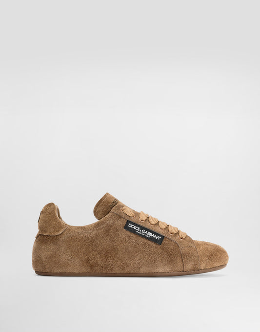 Portofino Soft Split Leather Men's Sneakers Brown