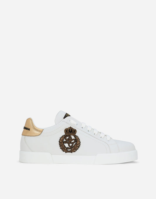 Portofino Calfskin Nappa Sneakers With Crown Patch Multicolor Men's