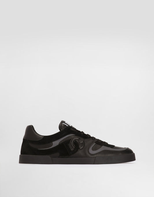 Portofino Calfskin Sneakers in Black M Shape