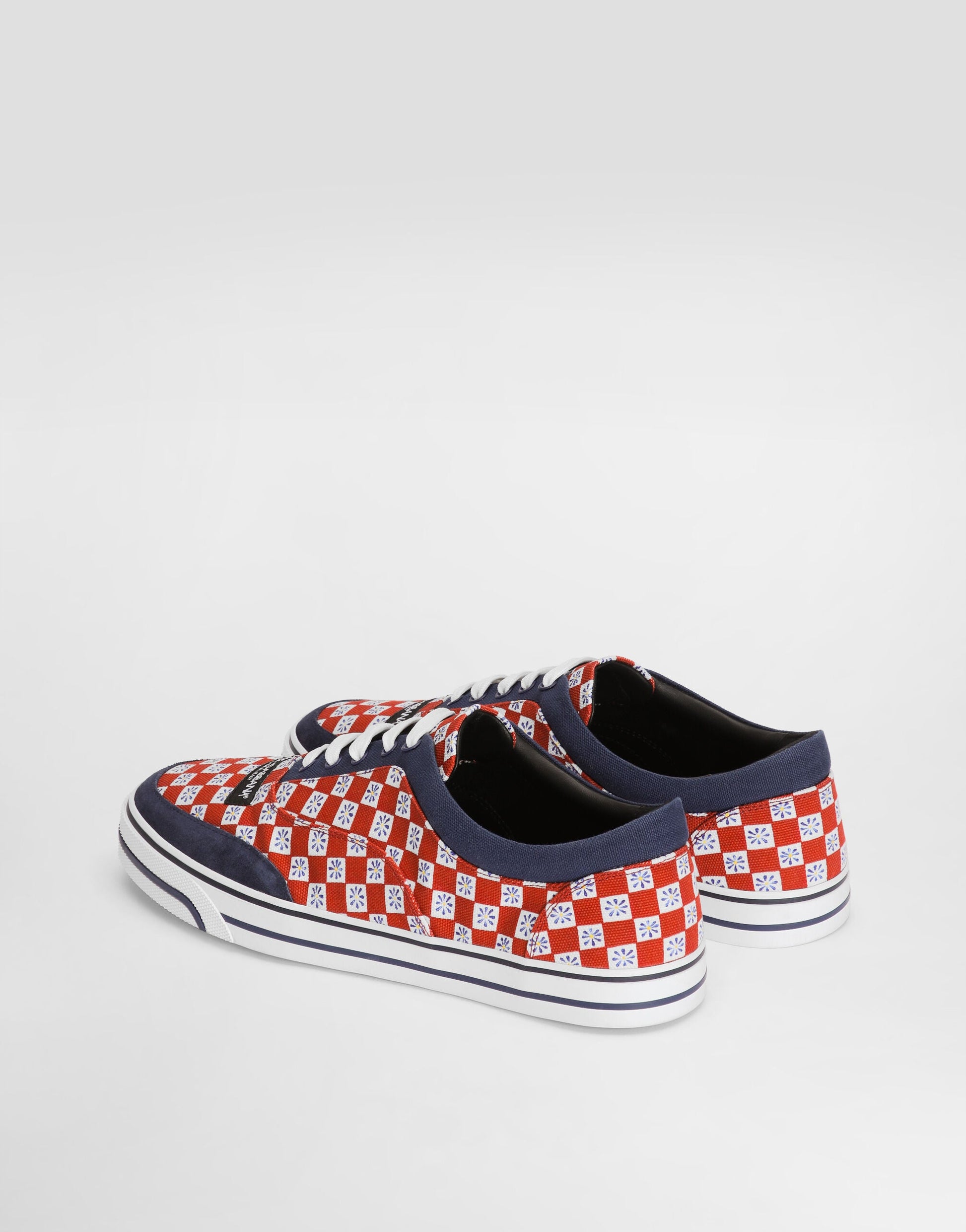 Dg Sailing Sneakers In Printed Canvas Multicolor