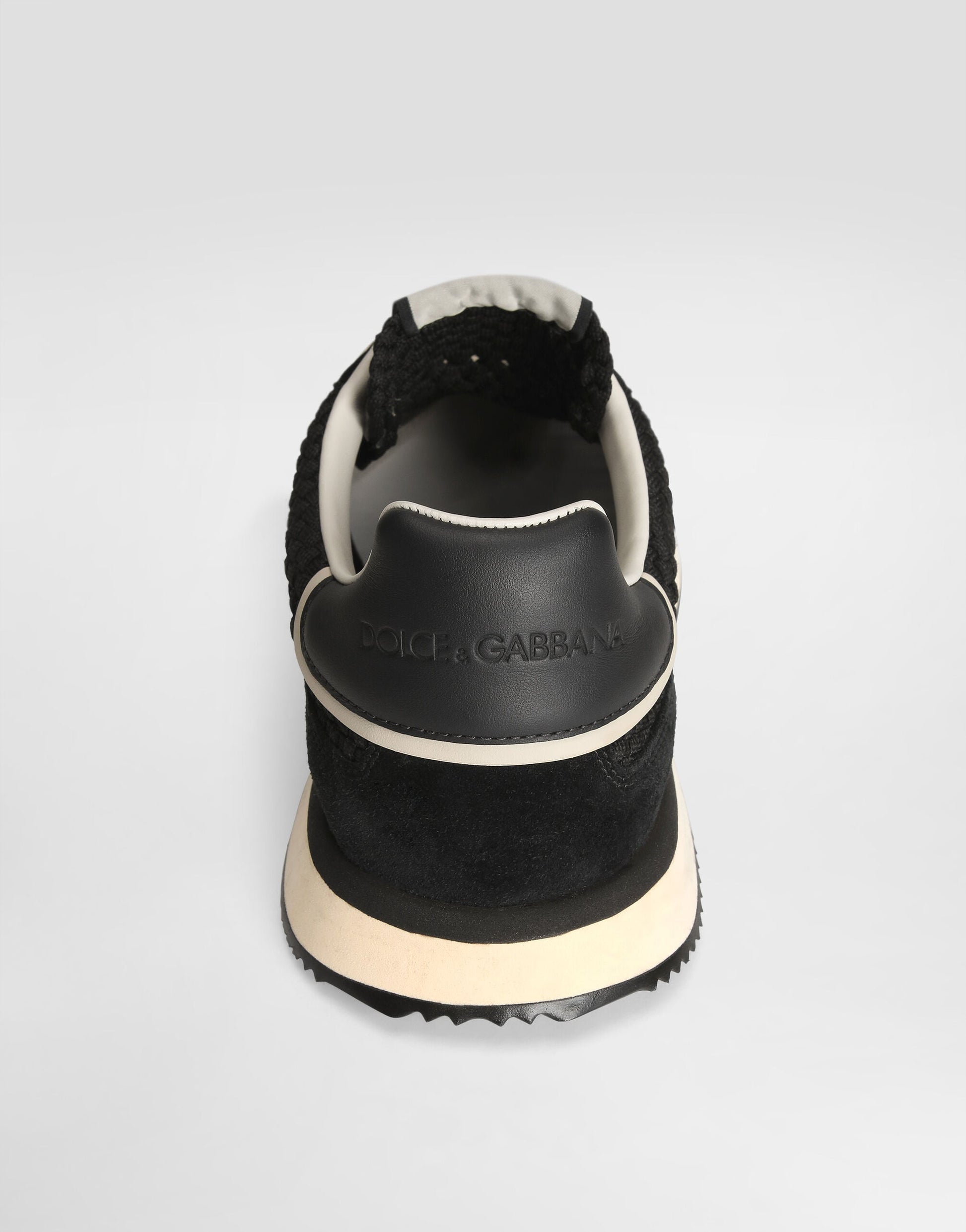 Men's DG Cushion Mixed-Material Italian Sneakers Black