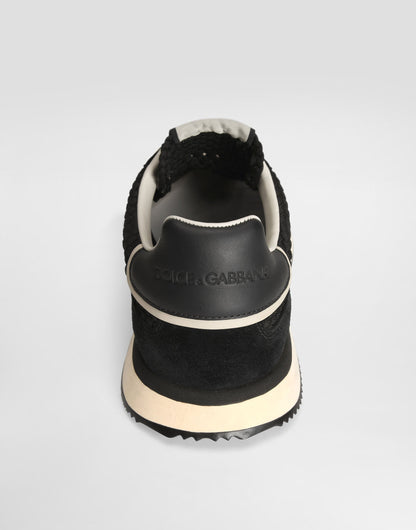 Men's DG Cushion Mixed-Material Italian Sneakers Black